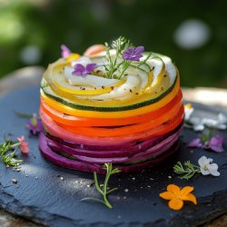 Julienne de légumes colorée