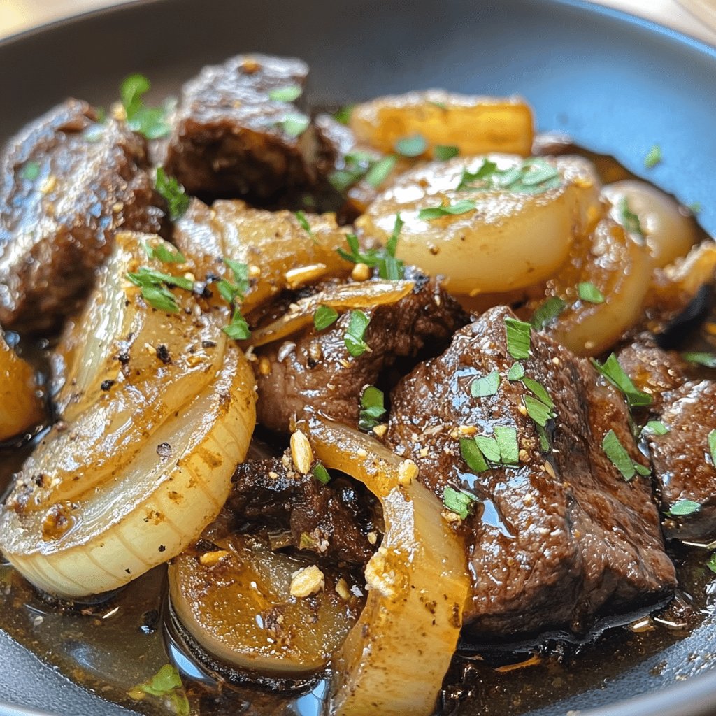 Sauté de boeuf 5 épices aux oignons