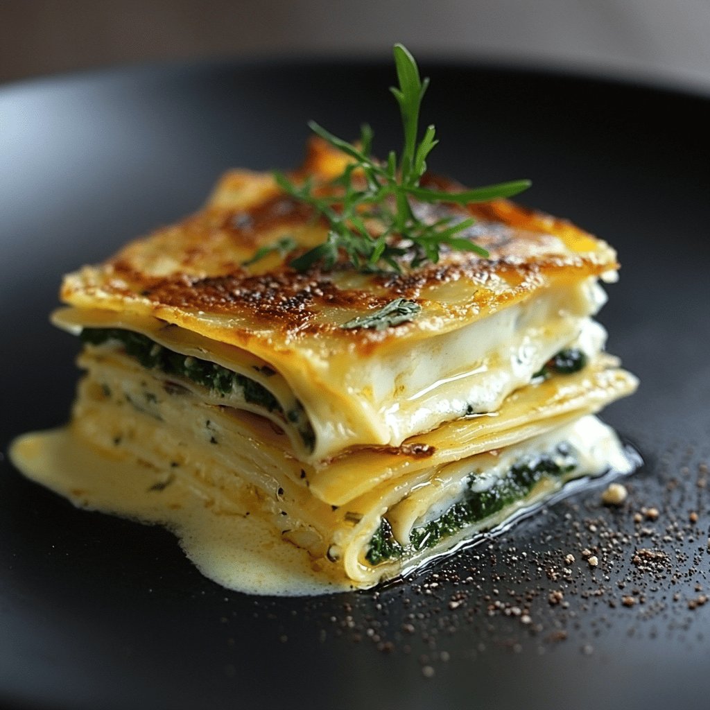 Lasagnes au chèvre et épinards