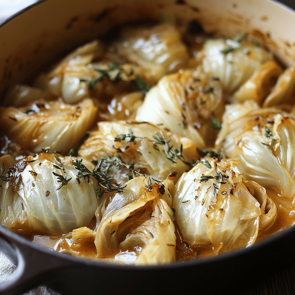 Savory Braised Cabbage