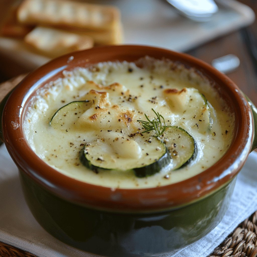 Velouté de courgettes au fromage