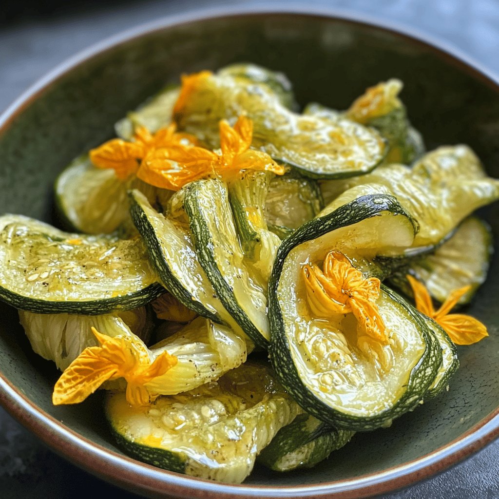 Fleurs de courgette poêlées