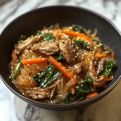 Korean Glass Noodles (Japchae)