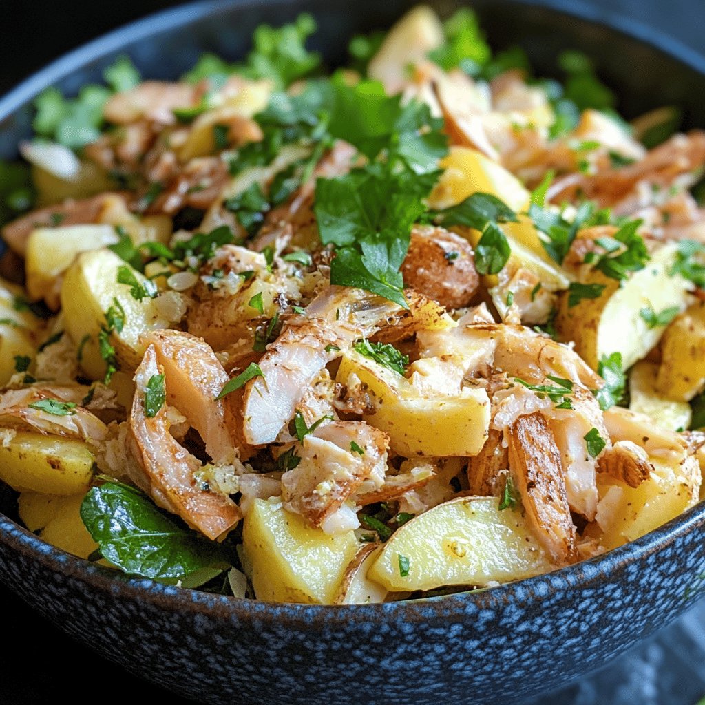 Salade de pommes de terre au thon