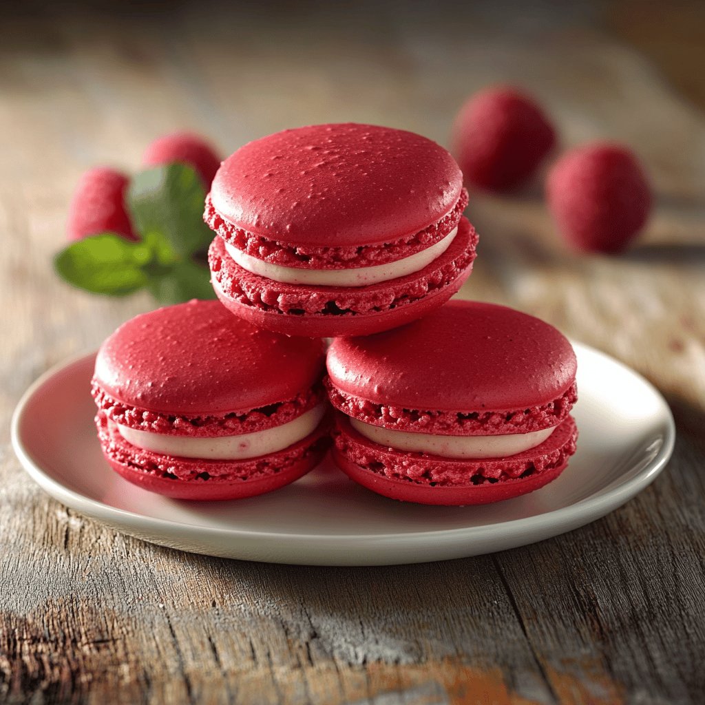 Macarons à la framboise