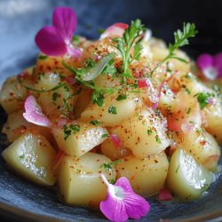 Salade de pommes de terre et échalotes