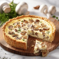 Quiche végétarienne champignons et comté