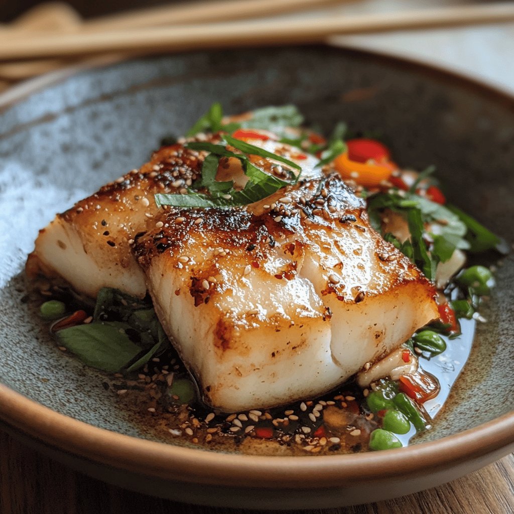 Miso and Soy Sea Bass