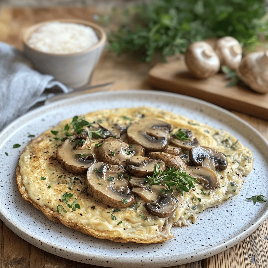 Omelette aux champignons facile