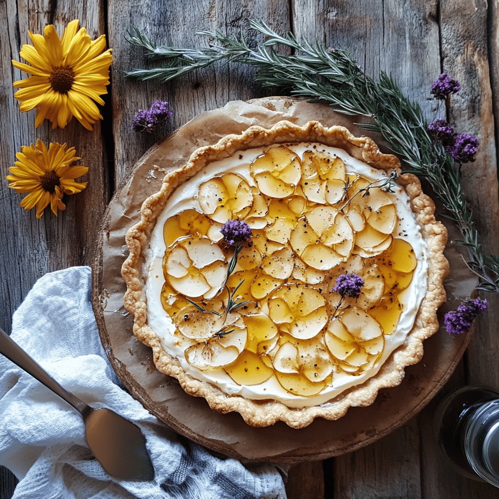 Tarte au chèvre et miel