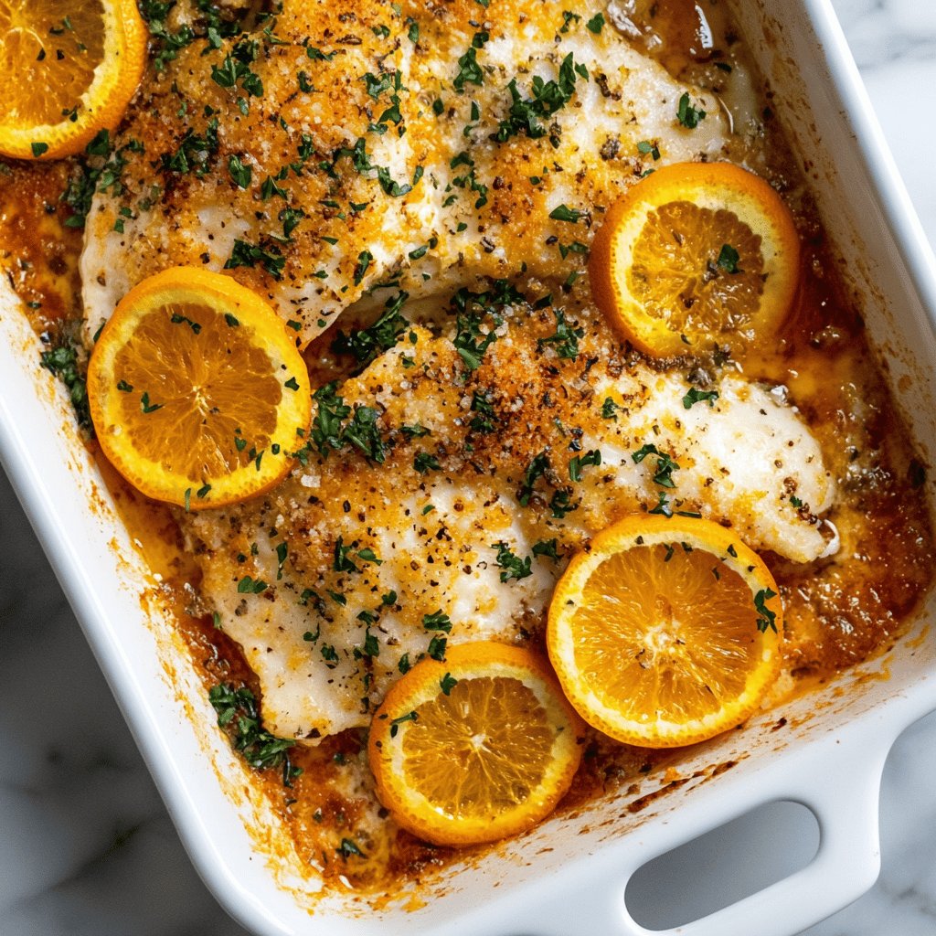 Baked Orange Roughy Italian-Style