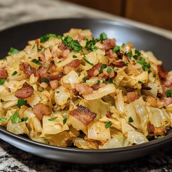 Fried Cabbage with Bacon and Onions