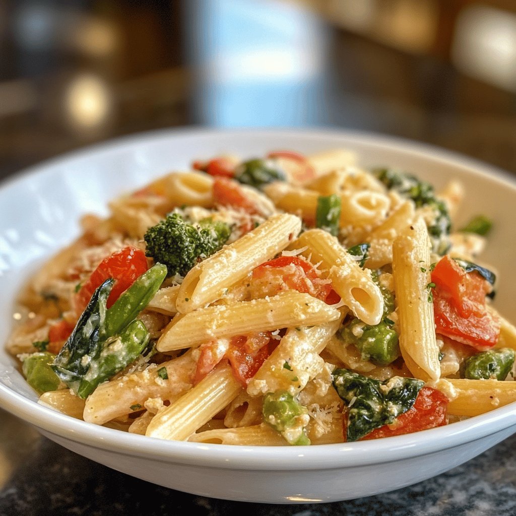 Creamy Penne Primavera