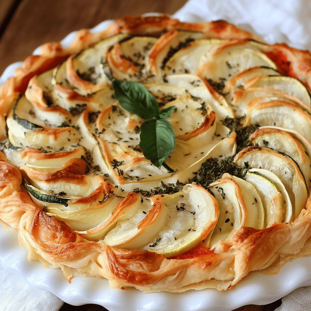 Tarte feuilletée aux courgettes