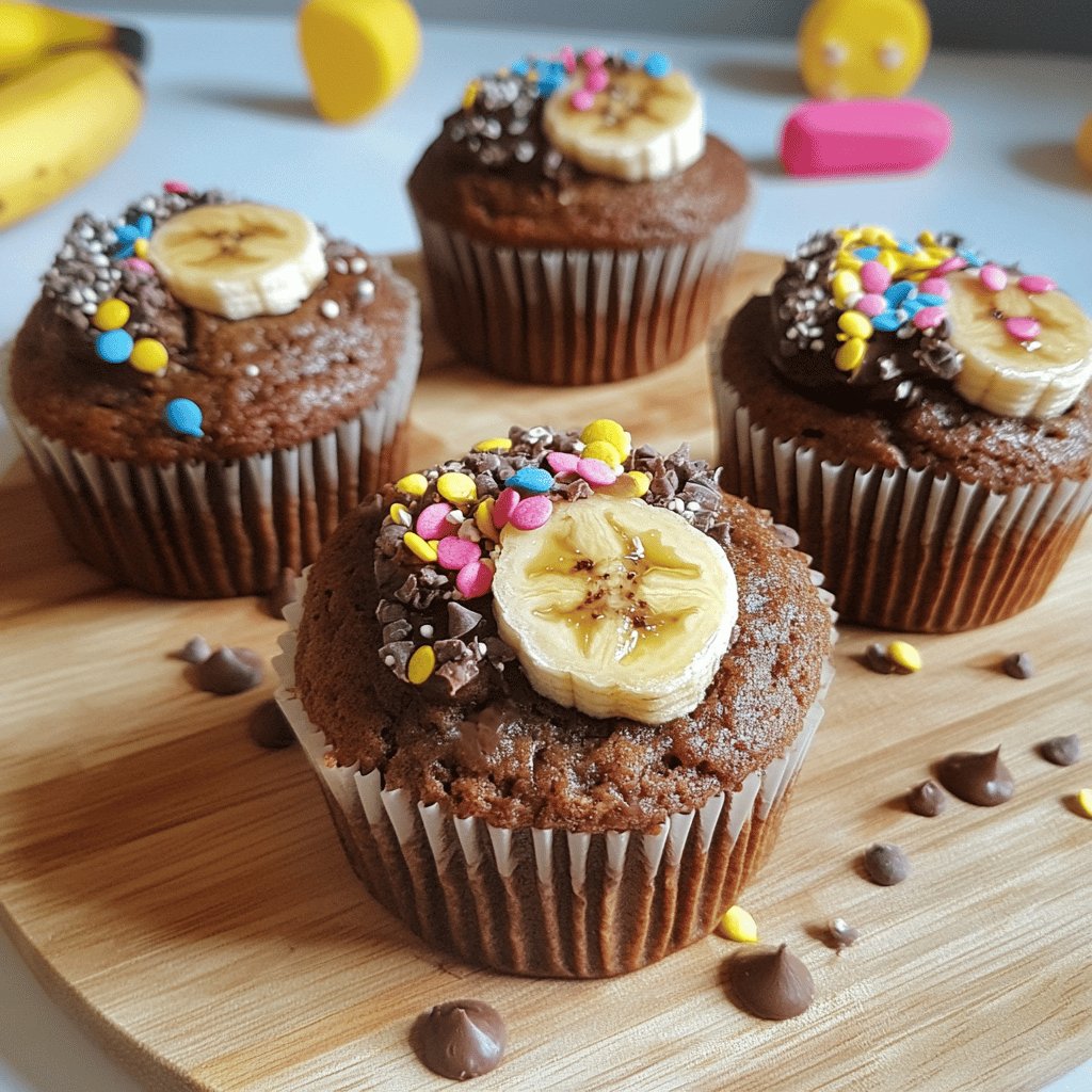 Muffins chocolat-banane