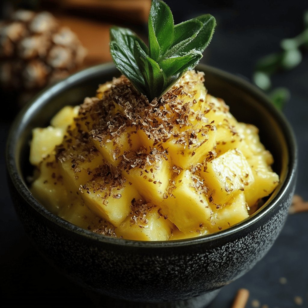 Ananas rôti à la vanille