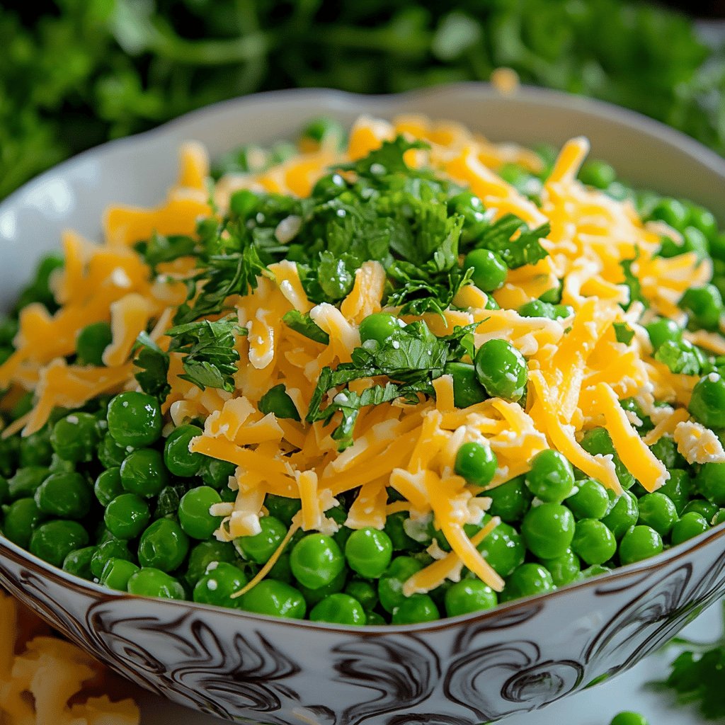 Green Pea and Cheddar Cheese Salad