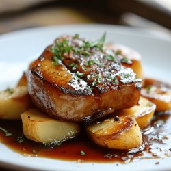 Foie gras poêlé aux pommes