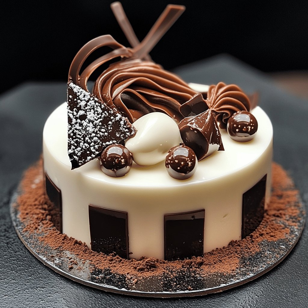 Gâteau au chocolat blanc glaçage