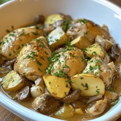 Poulet au vin jaune et morilles