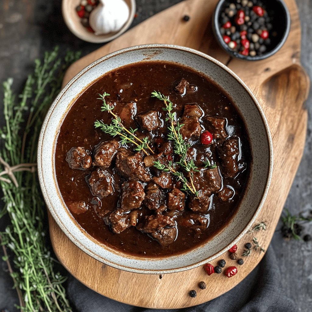 Sauce brune pour viandes rouges