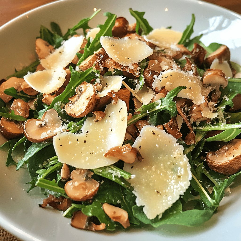 Salade roquette parmesan pignons