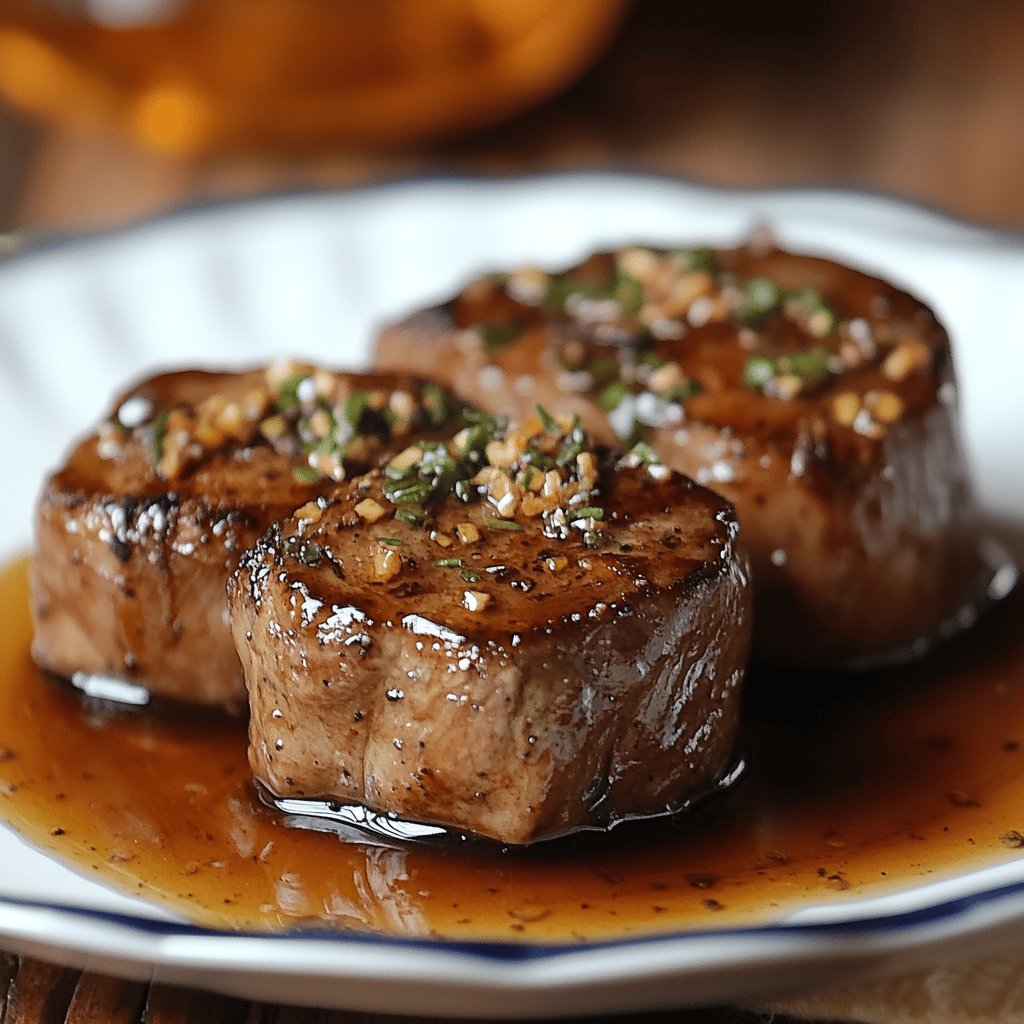 Filet mignon de porc au miel