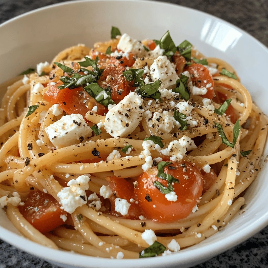 Simple Feta Tomato Pasta