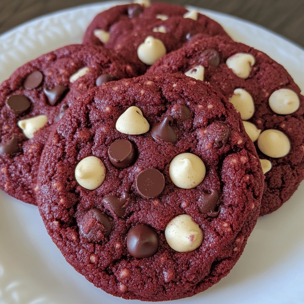 Red Velvet Chocolate Chip Cookies