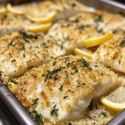 Baked Flounder with Panko and Parmesan