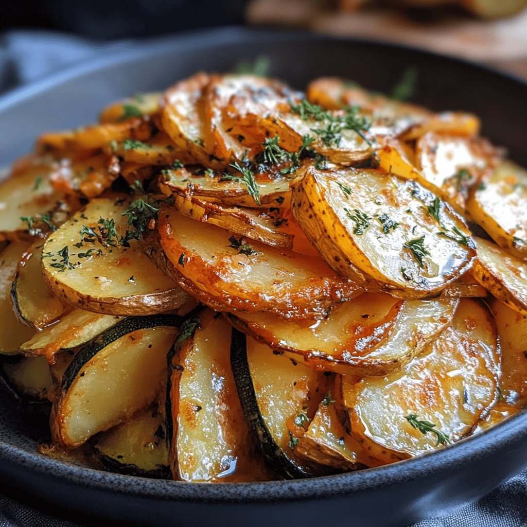 Tian de pommes de terre et courgettes