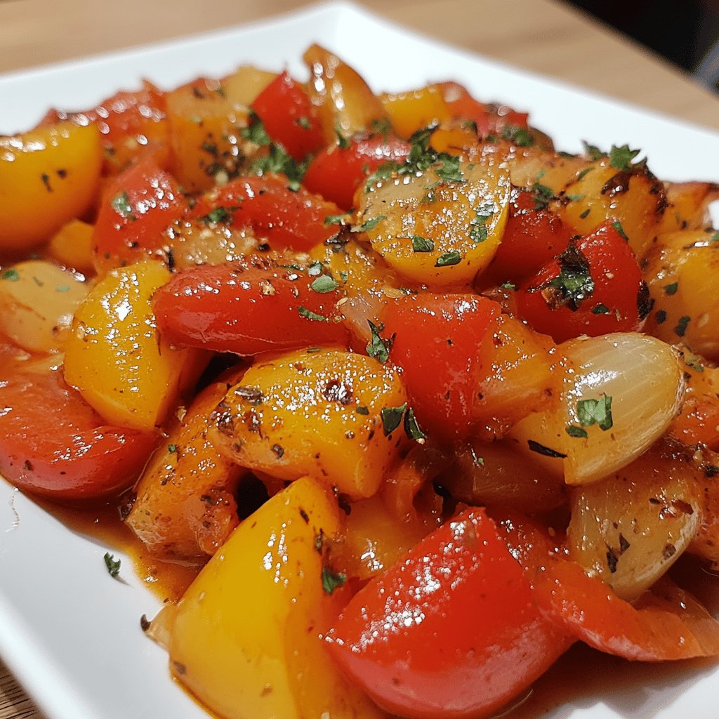 Plat-de-côte, sauce tomate et poivrons