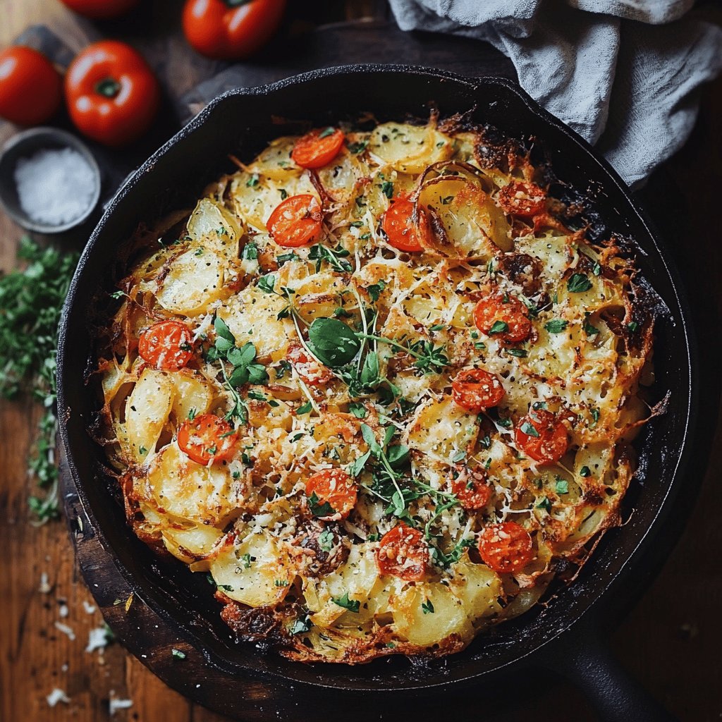 Rösti de pommes de terre crues