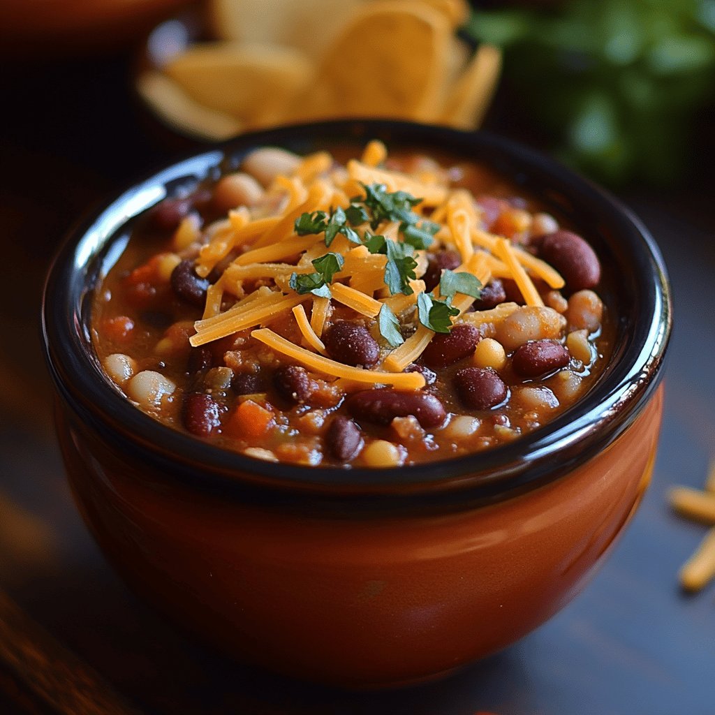 Slow Cooker 3-Bean Chili