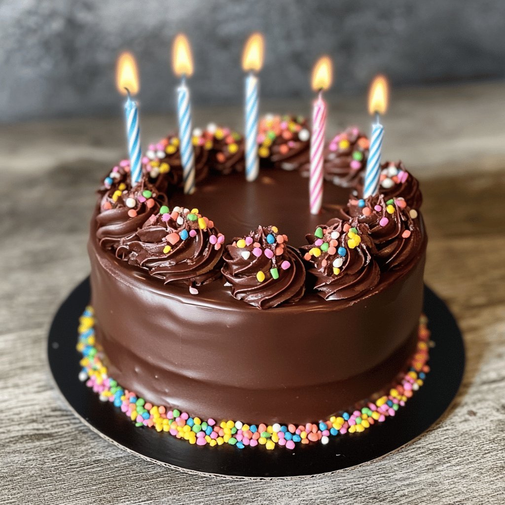 Gâteau d'anniversaire au chocolat