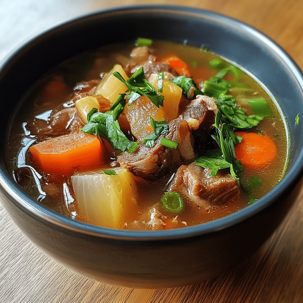 Oxtail and Vegetable Soup