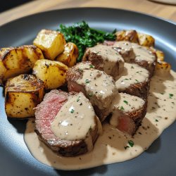 Filet mignon à la crème fraîche