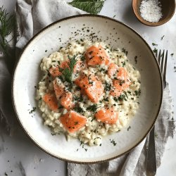 Risotto au saumon frais