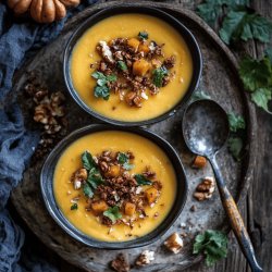 Velouté de butternut et châtaignes