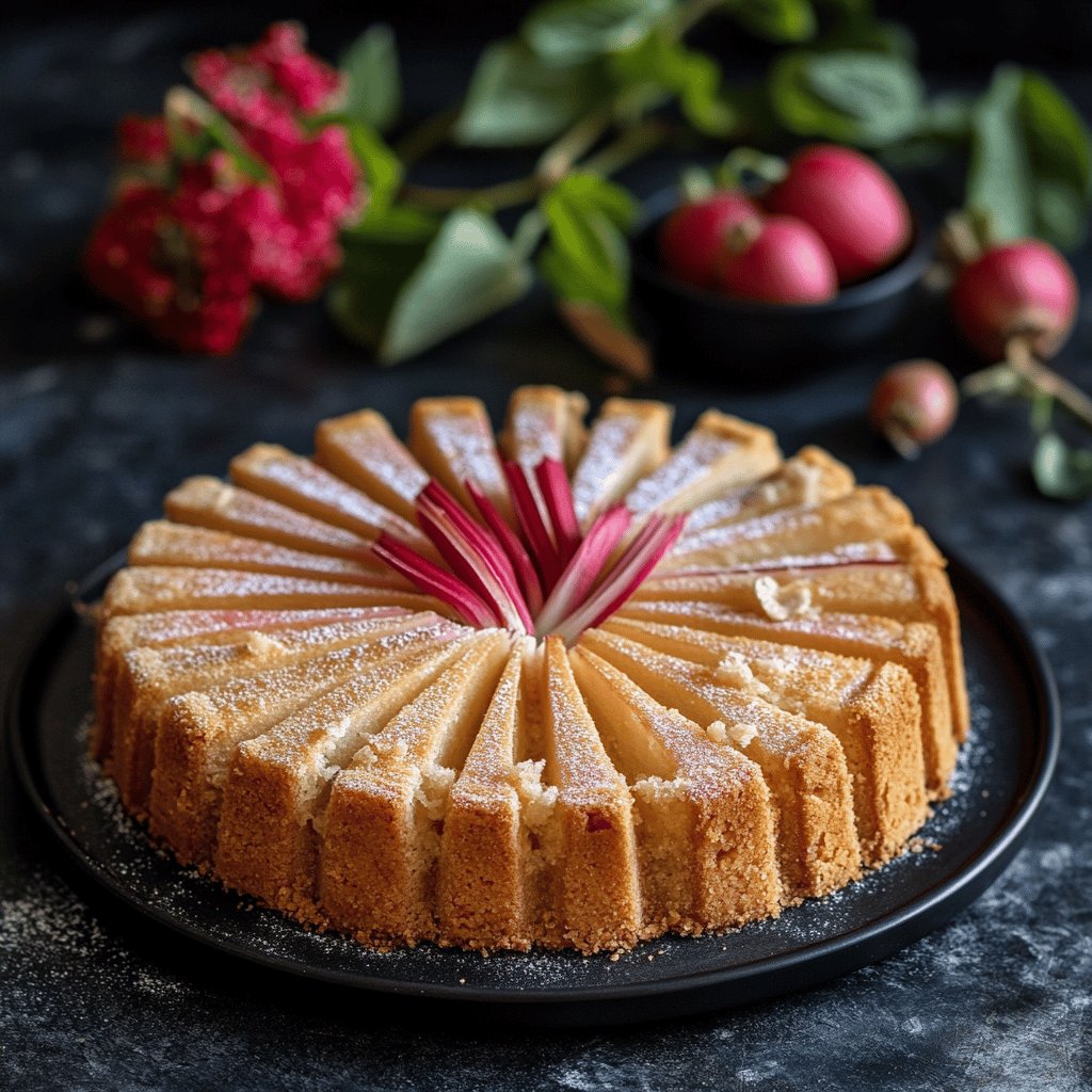 Gâteau à la rhubarbe