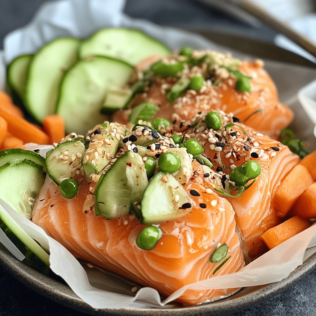 Saumon en Papillotes aux Légumes