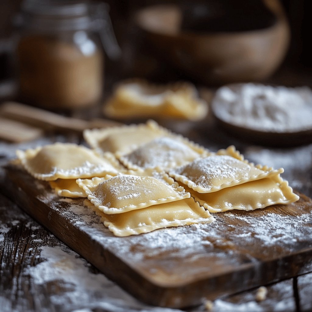 Raviolis maison aux épinards