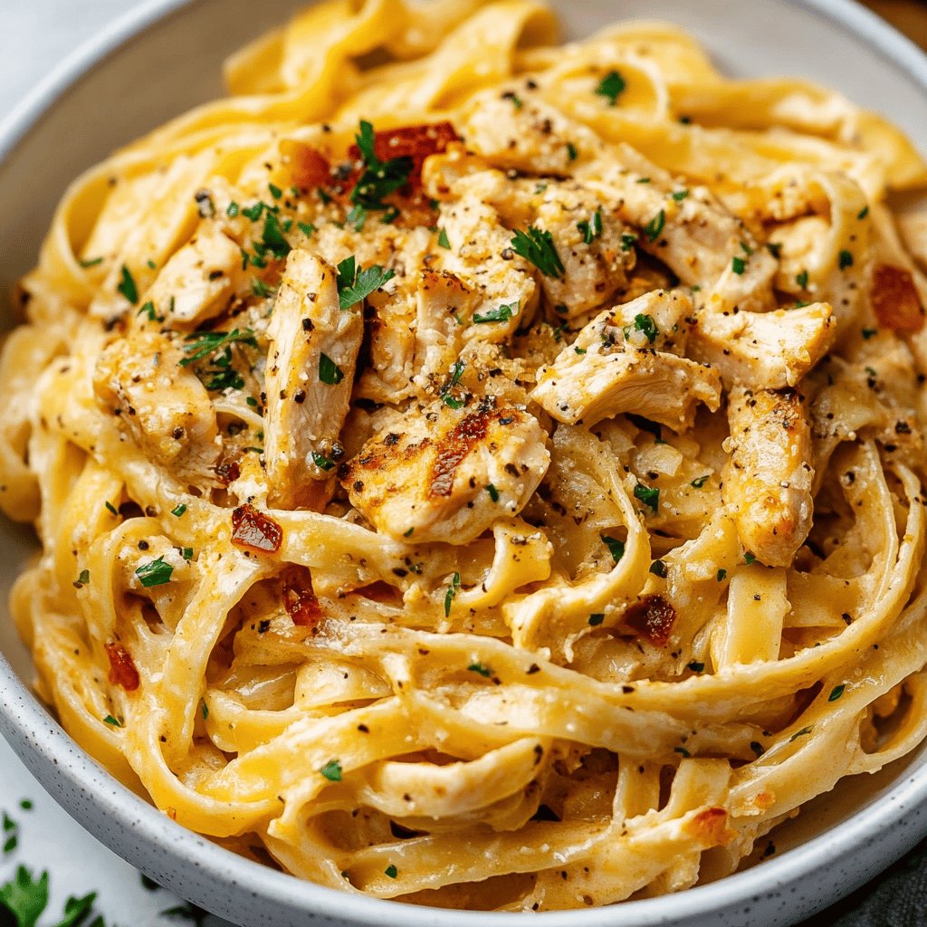 Homemade Chicken Fettuccine