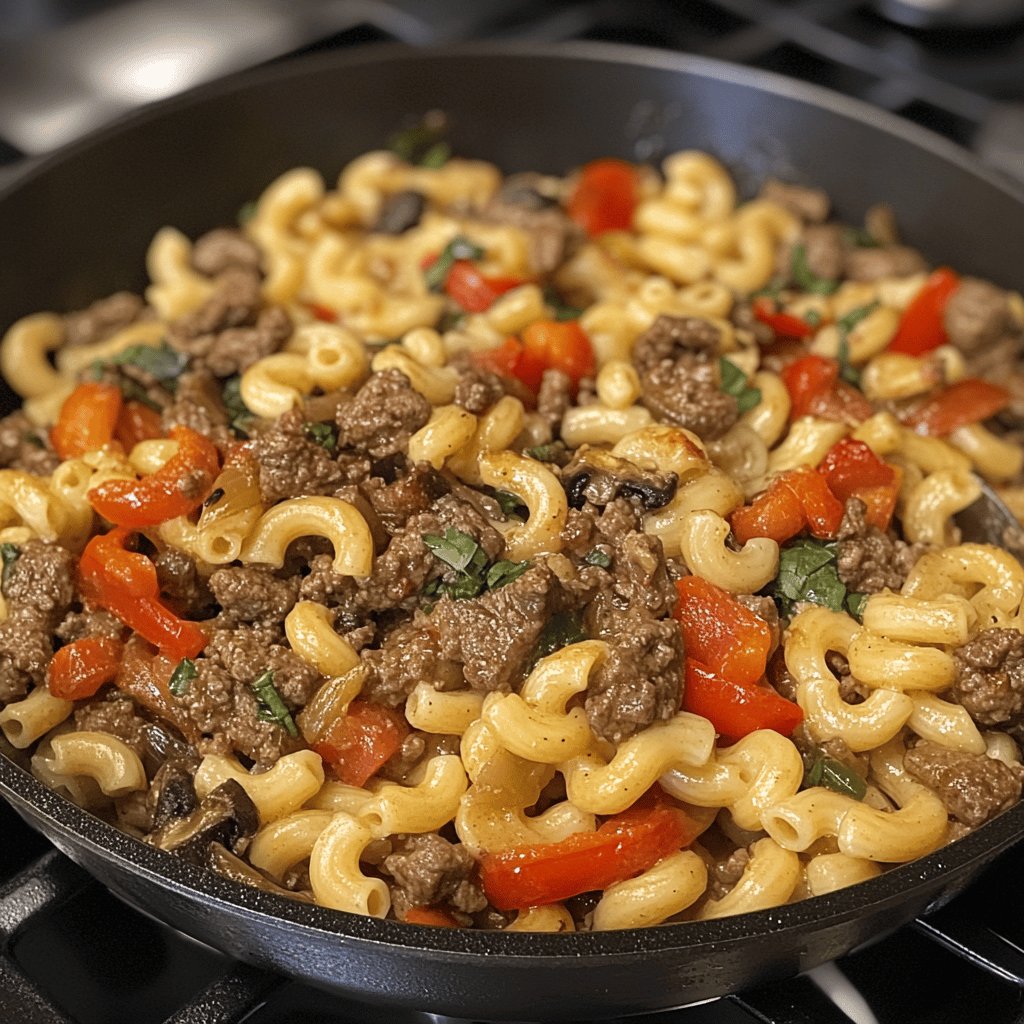 Beef and Macaroni Skillet