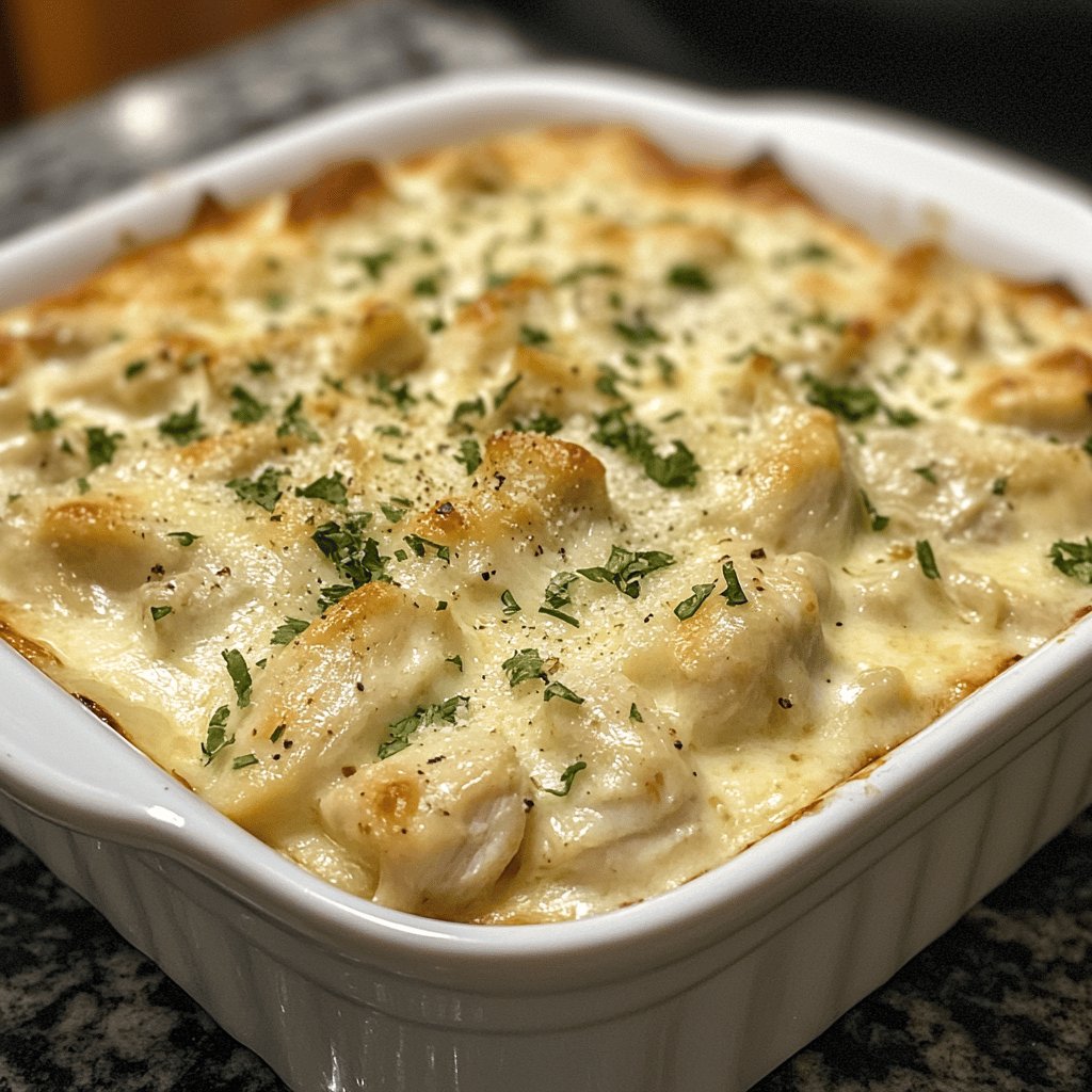 Creamy Chicken Alfredo Bake