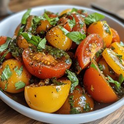 Salade italienne aux tomates variées