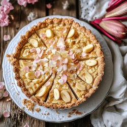 Tarte amandine à la rhubarbe