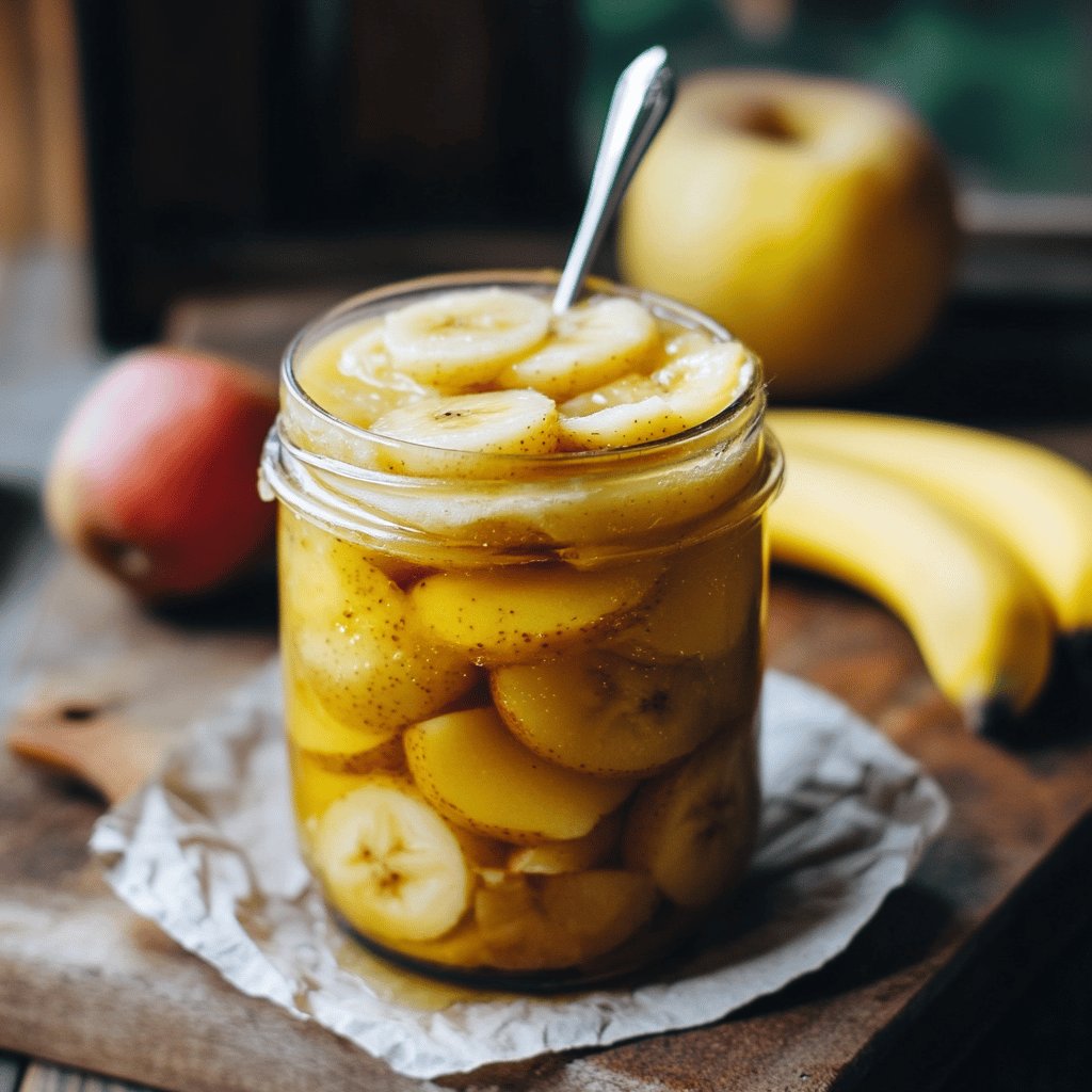 Compote de pommes et bananes