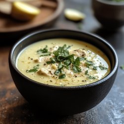 Greek Chicken Avgolemono Soup