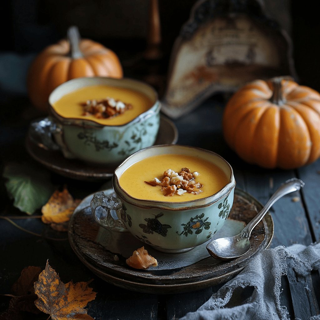 Velouté de potimarron aux châtaignes